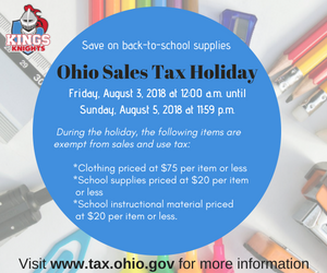 Ohio Sales Tax Holidy